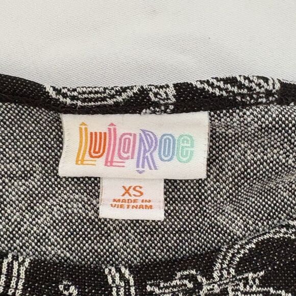 LuLaRoe Women's Irma Tunic Bicycle Print Size XS Black - Picture 3 of 5